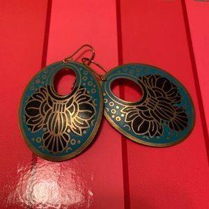 Atztec type earrings